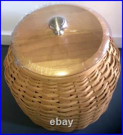 Longaberger Cookie Jar Basket Set-Warm Brown-Brand New