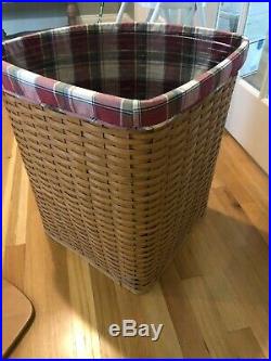 Longaberger Corner Hamper Basket Set in Warm Brown