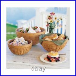 Longaberger Cornflower BOWL BASKET SET 4-Liners New in Bags 7 9 11 13 inch