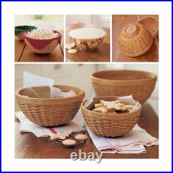 Longaberger Cornflower BOWL BASKET SET 4-Liners New in Bags 7 9 11 13 inch