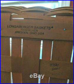 Longaberger Craft Keeper Basket Set EUC Lid still in shrinkwrap