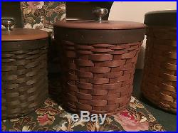 Longaberger Crock Basket Sets Set Of 5 Xs, S, M, L, XL