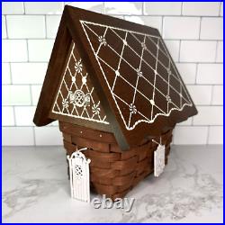 Longaberger Dark Brown Collectors Club Gingerbread House Basket Set Great