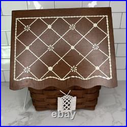 Longaberger Dark Brown Collectors Club Gingerbread House Basket Set Great
