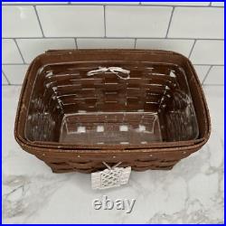 Longaberger Dark Brown Collectors Club Gingerbread House Basket Set Great