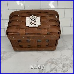 Longaberger Dark Brown Collectors Club Gingerbread House Basket Set Great