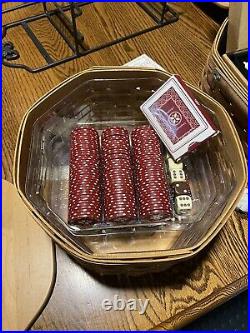 Longaberger Dealer's Choice Basket Set With Game Piece Set Used