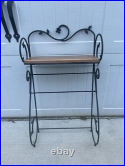 Longaberger Dogwood Towel Bar/Shelf Wrought Iron And WoodCraft ShelfRARE Longaberger Dogwood Towel Bar/Shelf Wrought Iron And WoodCraft ShelfRARE
