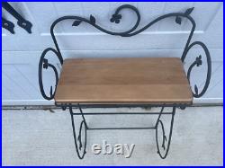 Longaberger Dogwood Towel Bar/Shelf Wrought Iron And WoodCraft ShelfRARE Longaberger Dogwood Towel Bar/Shelf Wrought Iron And WoodCraft ShelfRARE