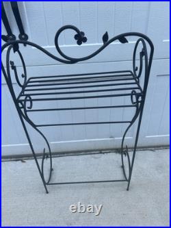 Longaberger Dogwood Towel Bar/Shelf Wrought Iron And WoodCraft ShelfRARE Longaberger Dogwood Towel Bar/Shelf Wrought Iron And WoodCraft ShelfRARE