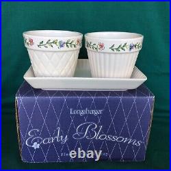 Longaberger Early Blossoms Mothers Day Basket Liner Protector Tie On Flower Pots