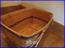 Longaberger Family Picnic Basket Set with Lid huge Coll Club shipping included