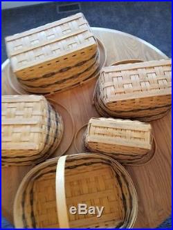 Longaberger Family Traditions Collection 5 Basket Combos Complete Set WithExtras