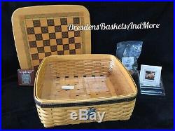 Longaberger Father's Day Checkerboard With Protector, Tie On, and Checker Set