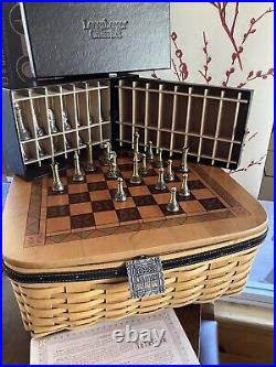 Longaberger Fathers Day Chess Set Game Basket with Tie On