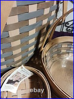 Longaberger Fieldstone Baskets Set of 3