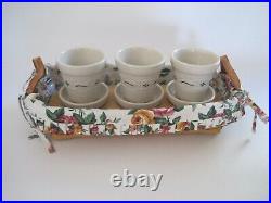 Longaberger Flower Pot Basket With Fabric Liner 1996