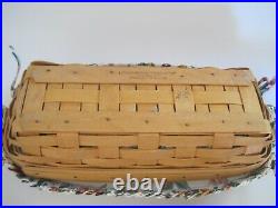 Longaberger Flower Pot Basket With Fabric Liner 1996