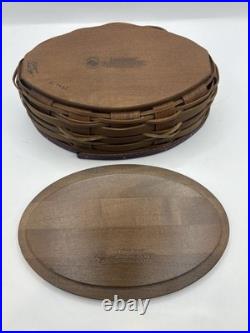 Longaberger Football basket with purple Band For The Raven Or Vikings
