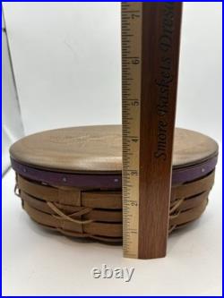 Longaberger Football basket with purple Band For The Raven Or Vikings