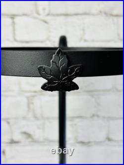 Longaberger Foundry 29 Black Wrought Iron Stand with Glass Hurricane READ
