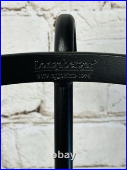 Longaberger Foundry 29 Black Wrought Iron Stand with Glass Hurricane READ