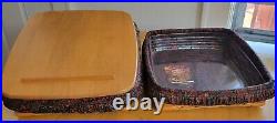 Longaberger Foundry Collection Wrought Iron 1999 Paper Tray Stand & Basket Combo