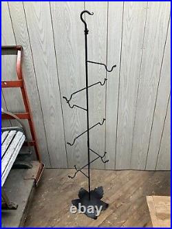 Longaberger Foundry Collection Wrought Iron Maple Leaf Basket Tree Stand 57 1/2