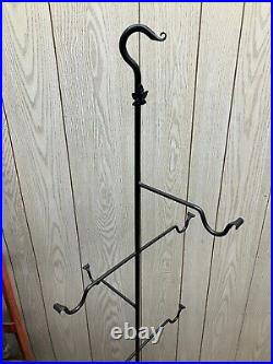 Longaberger Foundry Collection Wrought Iron Maple Leaf Basket Tree Stand 57 1/2