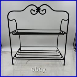 Longaberger Foundry Collection Wrought Iron Small Baker Shelf Rack