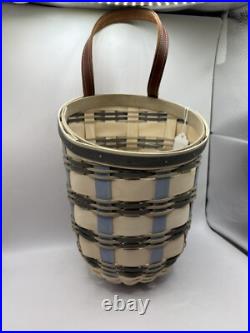 Longaberger Foyer Basket In Rare Winter Pattern New With Protector
