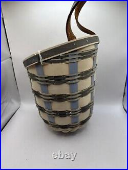 Longaberger Foyer Basket In Rare Winter Pattern New With Protector