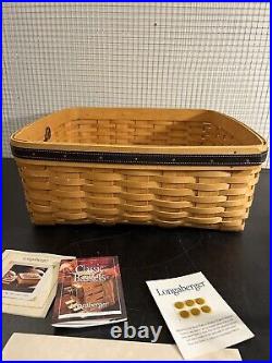Longaberger Game Basket Wood Chess & Checkers Set 2001 Father's Day Signed READ