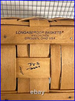 Longaberger Game Basket Wood Chess & Checkers Set 2001 Father's Day Signed READ