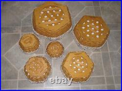 Longaberger Generations Baskets Wood Lids, Liners, Protectors Set Of 6 Longaberger Generations Baskets Wood Lids, Liners, Protectors Set Of 6