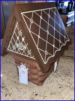 Longaberger Gingerbread House Basket with Tie-ons & Protector 2009 Christmas