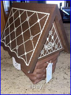 Longaberger Gingerbread House Basket with Tie-ons & Protector 2009 Christmas