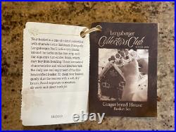Longaberger Gingerbread House Basket with Tie-ons & Protector 2009 Christmas