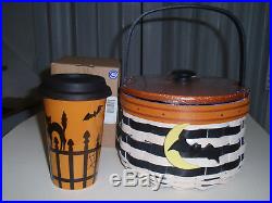 Longaberger HALLOWEEN WICKED WITCH SISTER BASKET SET & HALLOWEEN TRAVEL CUP NEW
