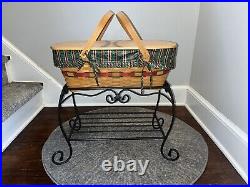 Longaberger HOSTESS Treasures Basket With Wrought Iron Stand 1996