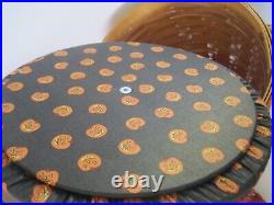 Longaberger Halloween Basket Orange Trim Large With 2 Lids Fall And Pumpkin 1997