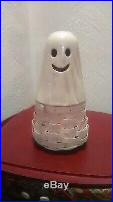 Longaberger Halloween Boo ghost basket set RARE