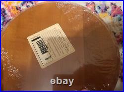 Longaberger Halloween Large brown Cauldron Basket Set lid, holder, tie on, liner