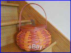 Longaberger Halloween Pumpkin Basket Set orange/spice 2016 shipping included