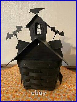 Longaberger Haunted House Basket Set With Tie-ons Halloween Rare