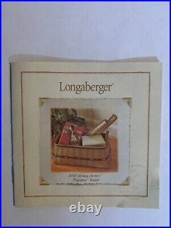 Longaberger Holiday Hostess 2002 Treasures Large Basket (Green Accent)