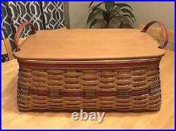 Longaberger Holiday Hostess 2002 Treasures Large Basket (Red Accent)