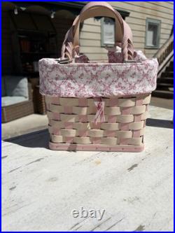 Longaberger Horizon of Hope purse basket with liner and protector