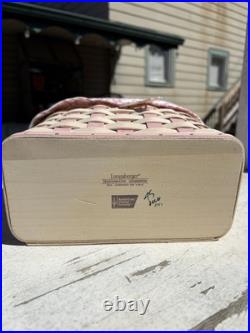 Longaberger Horizon of Hope purse basket with liner and protector