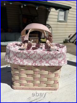 Longaberger Horizon of Hope purse basket with liner and protector